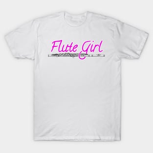 Flute Girl Flutist Female Musician T-Shirt